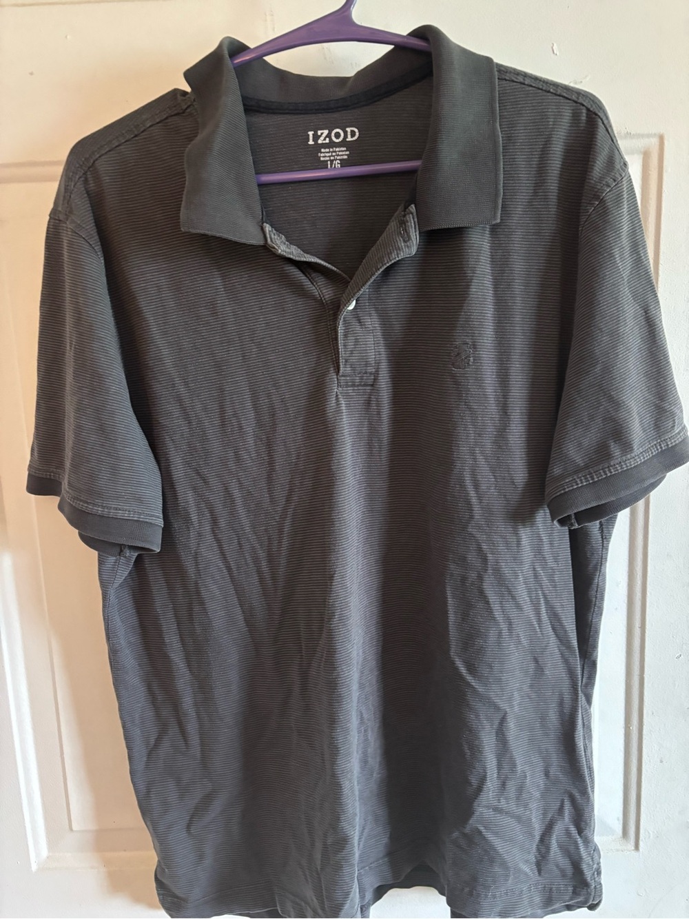 Izod Men's Charcoal Gray Polo Shirt